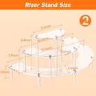 Dooiclear 3 Tier Acrylic Display Risers 2 Pack  Half Moon Cupcake Clear