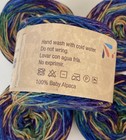 Alpaca Wool Skeins 100  Baby Alpaca Yarn Lot Of 5 Sport Weight Fantasy Ba028