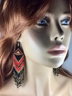 New Native Style Seed Beaded Handmade Long Fashion Hook Earrings E58 23