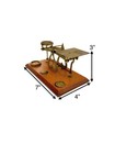 Scale Brass On Wood Base With Weight Vintage Collectable Postal Made In England