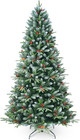 6ft Unlit Frosted Artificial Christmas Tree Full Classic Tree   1593 Pvc pe Tips