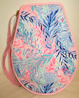 Lilly Pulitzer Coral Reef Pink Tennis Racket Cover Shoulder Bag Excellent 