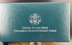 1992 The Columbus Quincentenary Coin Two Coin Proof Set Silver Dollar  Coa   Box