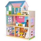 Wooden Dollhouse For Girls Wooden Doll House With Furniture accessories  