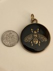 Gucci Bee Large Dark Navy Blue Zipper Pull Button Charm