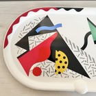 Vtg Postmodern Memphis Style Carnival Platter Dish Kato Kogei Fijimori Euc