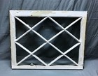 Antique Diamond Mission 12 Lite Window Sash Shabby White Chic 23x30 Vtg 459-26b