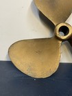 Vintage 3 Blade Brass Propeller 11  Stamped Nautical Prop Beach Decor Boat