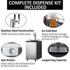 Stainless Steel Dual Tap Beer Kegerator 170l Full Size With Temp Control