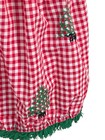 Handmade Red Gingham Holiday Cotton Vintage Apron Stitched Christmas Trees