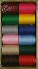 12 Spools Sewing Thread Polyester Assorted Colors 1200 Yards Each Spool - New