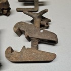 Lot Of 5 Vintage Cast Iron Wood Stove Caster Wheels - Antique Triangular Design