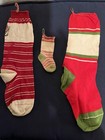 3 Wonderful Vintage Antique Christmas Stockings  