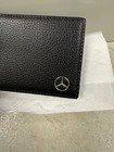 Mercedes Black Pebbled Leather Men s Bifold Wallet With Emblem Logo Brand New