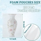 100pack Packing Foam Pouches 12x16 Inch  Large Cushion Foam Wrap Pouches Prot
