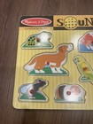 Melissa Doug Sound Wood Puzzle Animals Ages 2  Hand Crafted