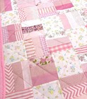 Baby Quilt Pink Handmade Patchwork Crib Blanket 40  X 40    Girls New