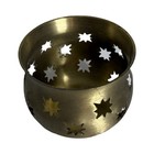 Vintage Brass Star Cutout Tealight Holder Lillian Vernon Candle Lantern Boho