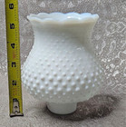 Vintage White Hobnail Milk Glass Lamp Globe  5 5  Tall  Great Condition 