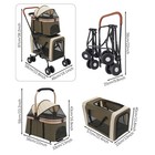 Foldable Double Pet Stroller For 2 Dogs Or Cats W  2 Detachable Carriers Us