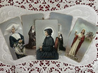 Lot Of 5 Vintage Catholic Religious Holy Cards  Powerhouse Women Saints  c19