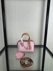 Coach Cek79 Mini Rowan Crossbody Bag In Signature With Charms In Powder Pink