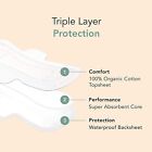 Rael Organic Cotton Cover Sanitary Napkins With Wings  Unscented  Overnight Size
