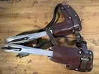 Bashlin 140-ds  Climbing Gaffs Spikes Pole Tree With Leather Pads Excellent