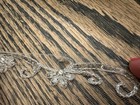 Ivory Elbow Length Ribbon Edge Center Cascade Bridal Veil
