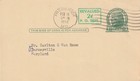 Frederick Md  1952 Postal Card -- Frederick History  Etc Reading At Meeting