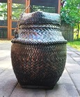 Philippines Ifugao Ulbong Lidded Rice Basket Antique 13   