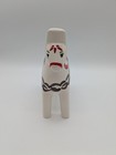 Scandia Dala Horse Figurine Ceramic Hand Painted Brazil 7  Vintage 70s