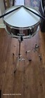 Ludwig Weather Master Medium 14x6  Pearl Steel Case  With Stand And Drum Sticks
