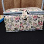 Vintage Sewing Box W  Tray Pre-owned -i