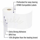 40 Roll Dymo 4xl Labelwriter Direct Thermal Shipping Labels 1744907 4x6 220 roll