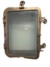 Vintage Ship Original Brass Wall Mount Square Old Window Cargo Porthole 