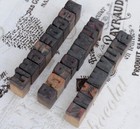 A-z Alphabet Letterpress Wooden Printing Blocks Wood Type Vintage Printer Typo 