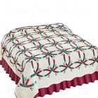 3pc Christmas Wedding Ring Patchwork Holiday Bedspread Quilt Set W  Shams Twin