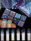 Nail Wraps Decal Manicure Starry Foils Nail Transfer Sticker Colorful Glitter   