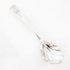 J E Caldwell Sterling Silver Sugar Spoon Old English Pattern shell Bowl C1850