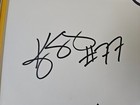 Rare Korey Stringer Signed 14 5  X 12  Vikings Matted Purple Logo Page - Jsa Coa