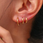 3 Pairs Of Steel Earrings