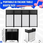 Portable Collapsible Dj Facade Booth Table  Adjustable Frame  Scrims For Parties