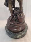 Lulli Enfant Gaudez  Antique Bronze Statue Of Jean-baptiste Lully With Violin