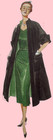 Vogue Vintage V1137 Original 1950 Design Belted Dress   Coat Sewing Pattern Uc