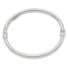 Real 925 Sterling Silver 3mm Hinged Baby Bangle Bracelet Italian Girl s Polished