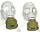 Set Of Two Soviet Russian Gas Masks Gp-5 With Filters Genuine New Vintage