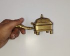 Ritual Burner Incense Holder Brass Prayer Fragrance Container Temple Diya Dm123