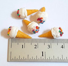 100 Dollhouse Miniature Sprinkle Ice Cream Cones  doll Mini Barbi Food Wholesale