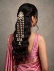 Classy Elegant Traditional Indian Gold Tone Hair Juda Pin With Pearls For Girls